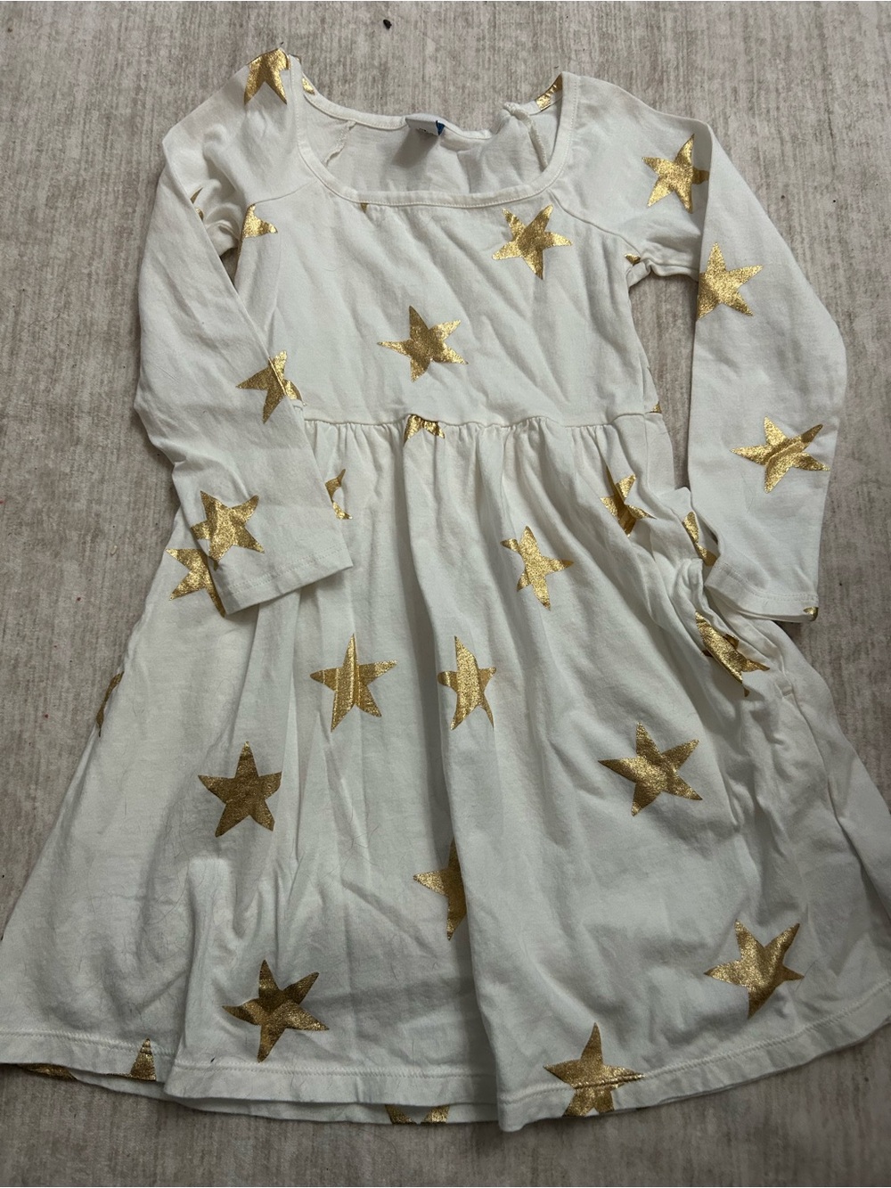 Old Navy White Dress with Gold Star Print